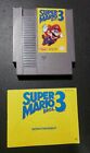 Super Mario Bros. 3 (Nintendo NES, 1990) - Cartridge & Manual - Tested/Works!