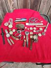 Vintage Estate Junk Drawer Lot Knives Old Watches Fountain Pens Collectibles