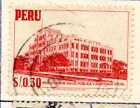 Buildings: Ministry of public Health, dark red, Perú 1952, accept offers