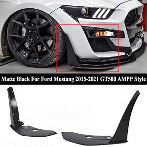 For Ford Mustang GT500 AMPP Style 2015-2021 Front Bumper Side Spoiler Winglets