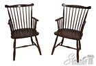 F62472EC: Pair STICKLEY Cherry Windsor Style Armchairs