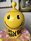 Vintage McCoy Pottery Smiley Face Cookie Jar, Have a Happy Day Cookie Jar 1970s
