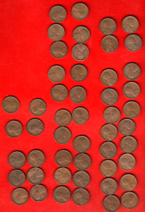 1 ROLL (50 COINS) 1928-D   LINCOLN CENTS