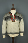 DALE OF NORWAY Beige Vintage Fair Isle Wool Knit Ski Sweater Size XXL / 2XL