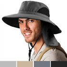 Outdoor Hiking Fishing Hat Summer Sun Protection Wide Brim Boonie Shade 50+ UPF