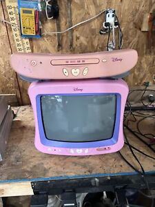Disney DT1350-P 13 inch Analog CRT Television Princess Tv And Dvd Player Gaming