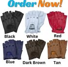 100% Genuine Lambskin Leather Fingerless Driving Gloves Chauffer Swift Wears