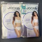 6 Pack Jockey Women's size 7 Underwear Elance Cotton Bikini White  Floral