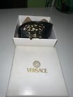 Versace La Medusa Men's Leather Belt - Black, Size 44/110 Box/Bag Authentic