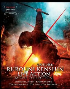 Rurouni Kenshin Live Action Movie 1-5 English Dubbed Collection Box Set