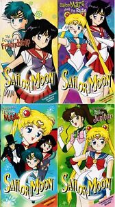 Lot of 4 Sailor Moon New And Sealed VHS Video Tapes Vol 2 3 4 6 Kid Family