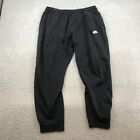 Nike Sweatpants Adult 2XL Black Embroidered Swoosh Fleece Jogger 47687