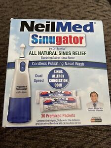 NeilMed Sinugator Cordless Pulsating Nasal Wash with 30 Premixed PackS