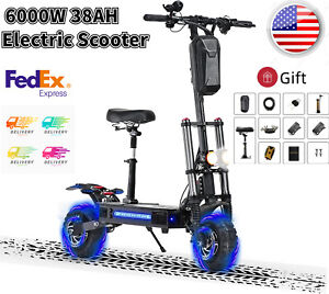 Folding Dual Motor 38AH 60V 6000W Adult Electric Scooter 11