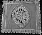 New ListingVintage  SquareTablecloth Inserted Victorian Style Floral Embroidery 33