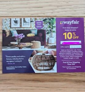 WAYFAIR 10% off promo coupon - Exp. 5/21/24 - SHIPS FROM PA WITHIN 1 BUS DAY