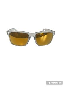 Oakley Holbrook sunglasses Clear Frames Gold Mirror Lens
