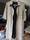 Women's London Fog trench rain coat, 12p thinsulate lining, belted, beige