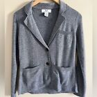 MAGASCHONI gray wool knit blazer jacket cardigan sweater with pockets