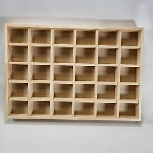 New ListingWooden Raw Unfinished Shadow Box Display 5x6 30 Total Boxes 13.5x9.5 Inches