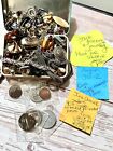 Junk Drawer Lot!  Some Silver Coins, Jewelry/Pins .925, Single Untested Earrings