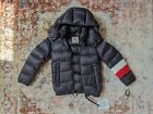 MONCLER Men's Quilted Down Jacket Arm Tricolor Navy Size:00 E20914135585/3712