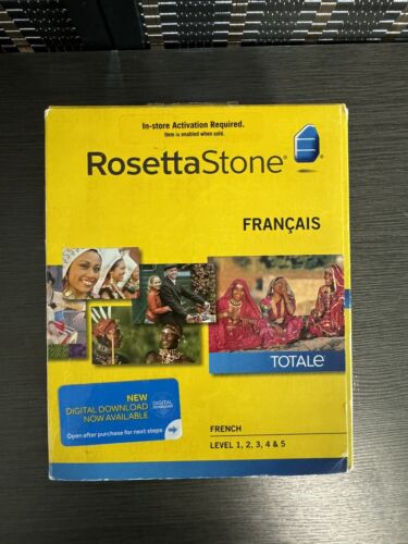 Rosetta Stone French Francais Volume 4 Complete Level 1-5 DVD Set W/ Headphones