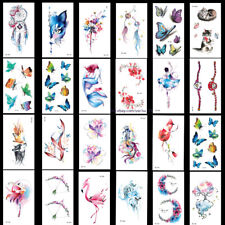 12 Sheets Flowers Butterfly Waterproof Body Temporary Tattoos Stickers US