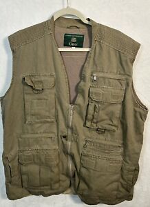 Super Tac-L-Pak Vintage Orvis Fly Fishing Vest All Over Pockets Size XL Brown