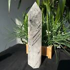 New Listing6.71LB Natural black tourmaline crystal tower polished and healed 3050g