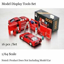 1:64 Diorama Car Garage Repair Tool Rack Model Car Maintenance Props Scene Model