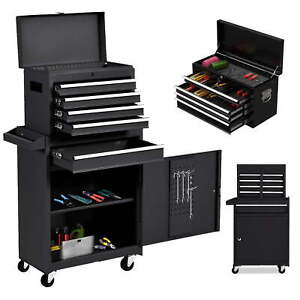 Tool Chest, 2 in 1 Steel Rolling Tool Box & Cabinet On Wheels for Garage,