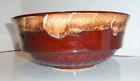 ROSEVILLE USA VINTAGE LARGE BROWN DRIP MIXING BOWL 10 INCH POTTERY   FINE DISH