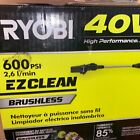 Ryobi RY124052K 40V HP Brushless EZClean 600PSI 0.7 GPM Cold Water Power Cleaner