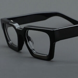 Deluxe Thick Acetate Retro Full Rim Eyeglass Frames Square Spectacles Glassses