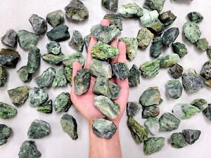 ROUGH DIOPSIDE CRYSTAL STONES BULK FROM BRAZIL RAW GREEN GEMSTONE FOR TUMBLING