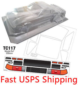 1/10  RC  Drift Racing Touring Mazda RX7 Clear Transparent Body Shell 200mm