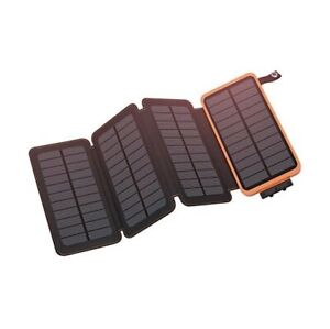 Solar Charger 25000mAh, Hiluckey Outdoor Portable Power Bank with 4 Solar Panel