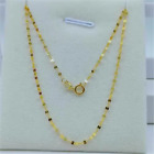 Real Au750 Pure 18K Yellow Gold Chain Women Kiss Lip Link Necklace 17.9inch