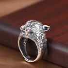 Elegant 925 Sterling Silver Tiger New Fashion Unique Charm Ring One Size Fit All