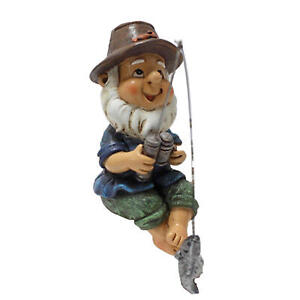 New ListingFishing Gnome Garden Statue Gift Cute Outdoor Decor Mini Figurine Lawn Resin