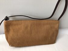 J & M Davidson Brown Cow Hair Leather Woman's Purse Shoulder Handbag (P1)