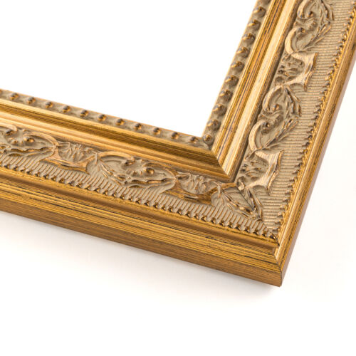 Picture Frame Moulding (Wood) 18Ft Bundle - Ornate Gold Finish - 1.75