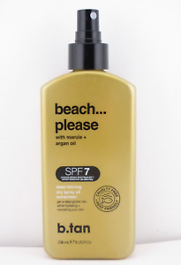 B.Tan Beach Please SPF 7 Deep Tanning Dry Spray Oil *READ MORE* 8 fl oz