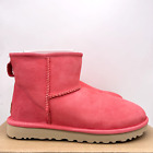 NEW Ugg Classic Mini II Boot Hibiscus Pink Suede 1016222 Womens Size 7