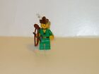 Lego Castle Classic Forestman green torso white plume brown bow figure hat 6054