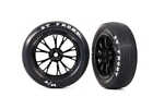 Traxxas Drag Slash Front Mounted Tires & Black Wheels 9474