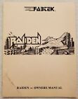 Original Fabtek Raiden Arcade Game Owners Manual