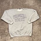 Vintage Virginia Tech Sweatshirt Adult Large Gray Champion Crew Neck Pullover