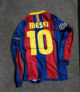 Messi jersey 10 jersey 2010-2011 Barcelona Champions League final long sleeve